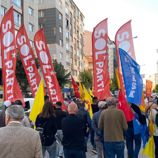 Çorum Emek ve Demokrasi Platformundan Filistin'e destek yürüyüşü