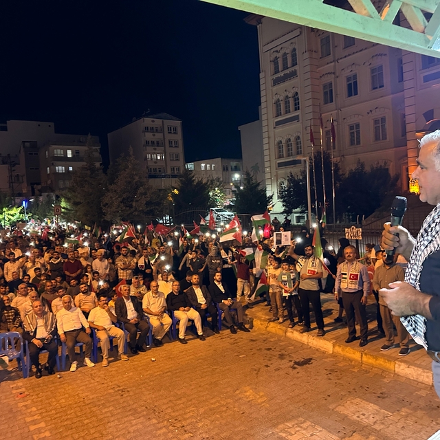 Adıyaman'da İsrail'in Gazze'ye saldırıları protesto edildi