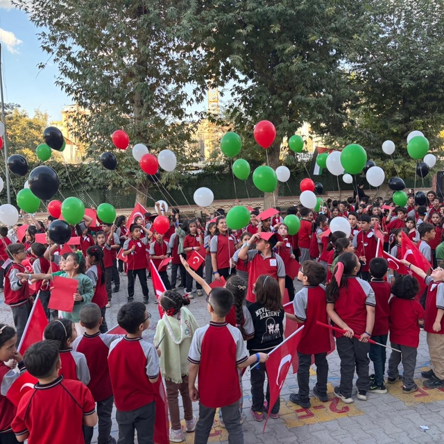 Malatya'da öğrencilerden Filistin'e destek