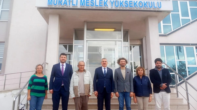 Tekirdağ NKÜ Rektörü Şahin'den Muratlı MYO'ya ziyaret