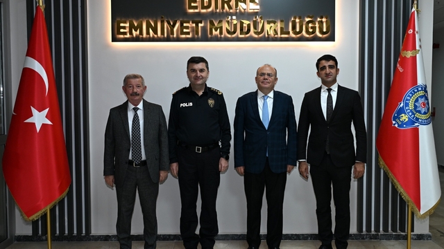 Edirne'de kaymakamlardan İl Emniyet Müdürü Ayhan'a ziyaret