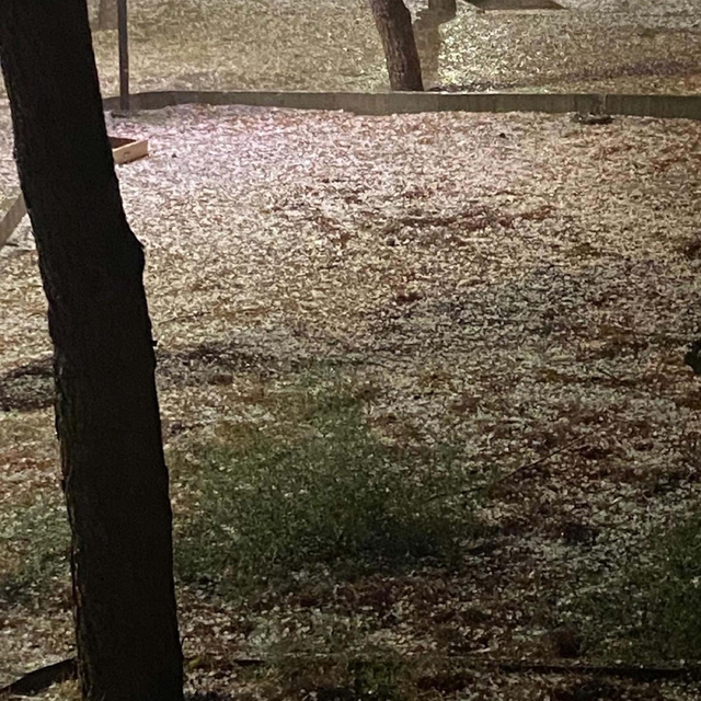 Alaşehir'de fındık büyüklüğünde dolu yağdı