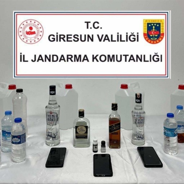 Giresun'da kaçak alkol operasyonu