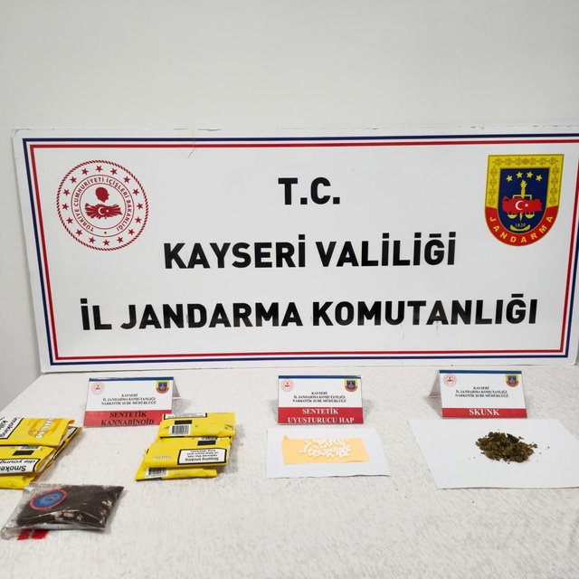 Kayseri'de uyuşturucu operasyonunda 3 şüpheli yakalandı