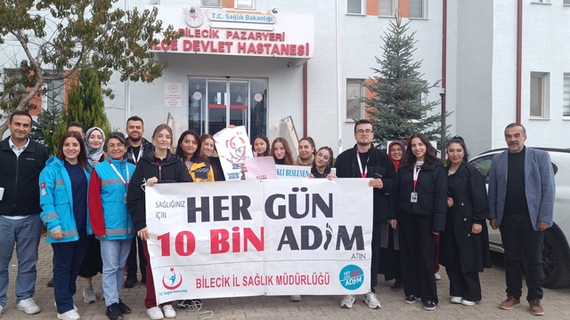 Pazaryeri ilçesinde "Her gün 10 bin adım" etkinliği gerçekleştirildi