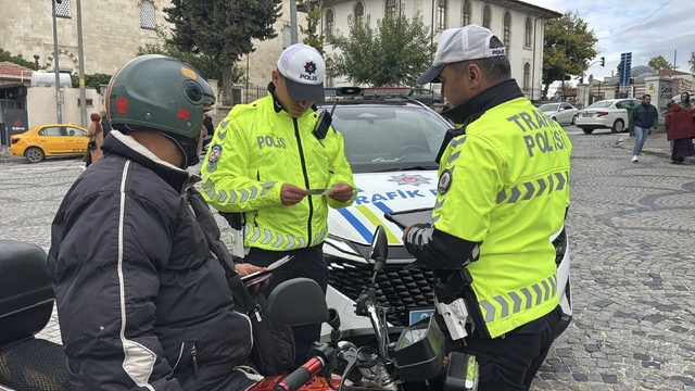 Edirne'de motosiklet kullanıcılarına yönelik denetim yapıldı
