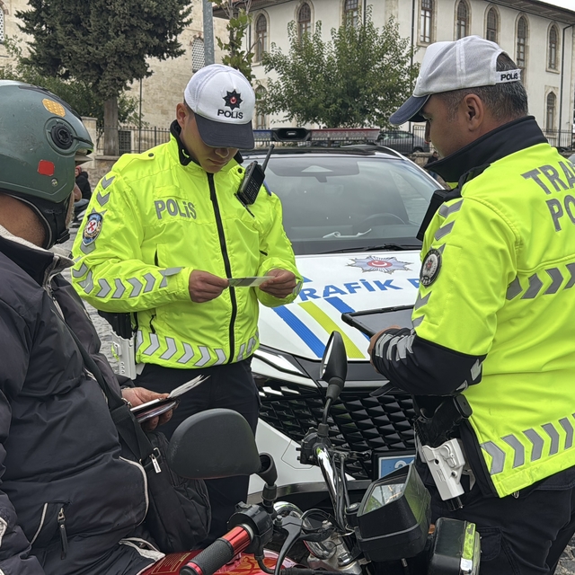 Edirne'de motosiklet kullanıcılarına yönelik denetim yapıldı