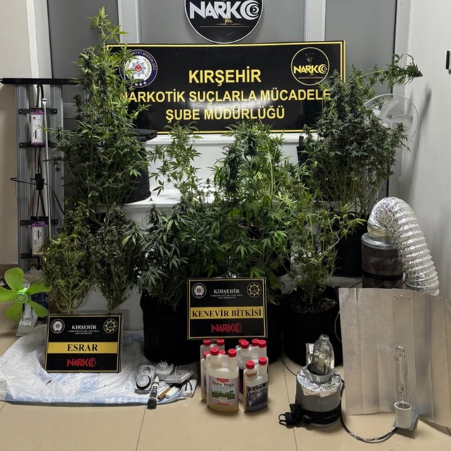 Kırşehir'de kaçakçılık ve narkotik operasyonu