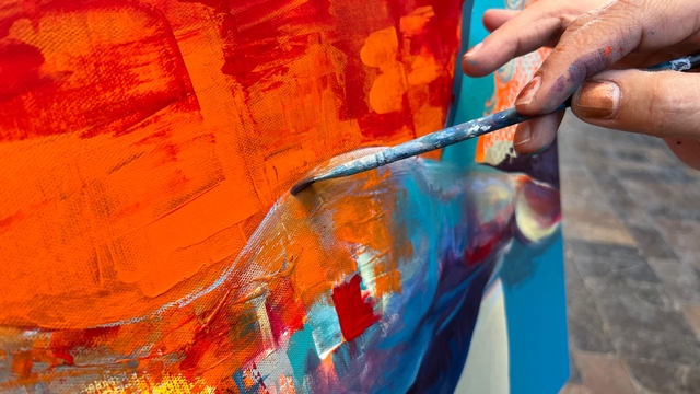 Antalya'da resim sanatçıları Kaleiçi sokaklarında sanat atölyesi düzenledi