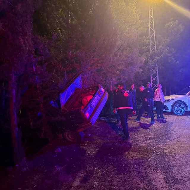 Osmaniye'de ağaca çarpan otomobildeki 3 kişi yaralandı