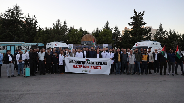 Mardin'de "Sağlıkçılar Gazze için ayakta" programı düzenlendi