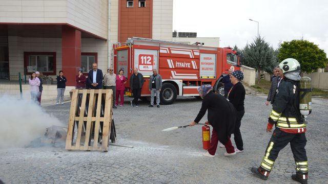 Havza Devlet Hastanesinde yangın tatbikatı yapıldı