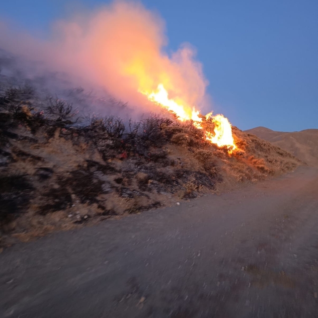 Hizan'da çıkan anız yangını söndürüldü
