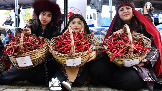 Bilecik'te 4'üncü Çukurören Biberi Festivali yapıldı