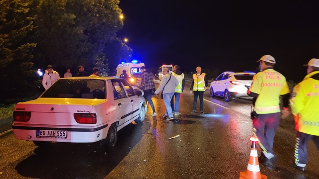 Samsun'da iki otomobilin çarpıştığı kazada 1 kişi yaralandı