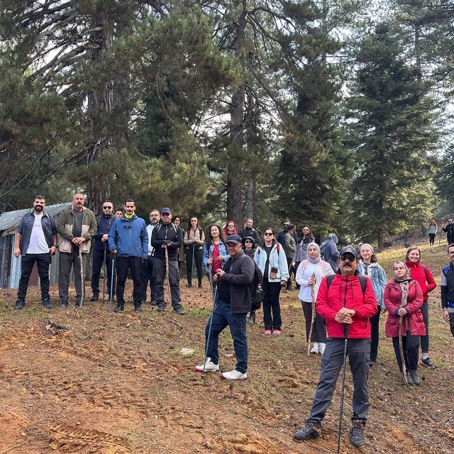 Gaziantep'te dağcılar Amanos Dağları'nda sonbahar yürüyüşü yaptı