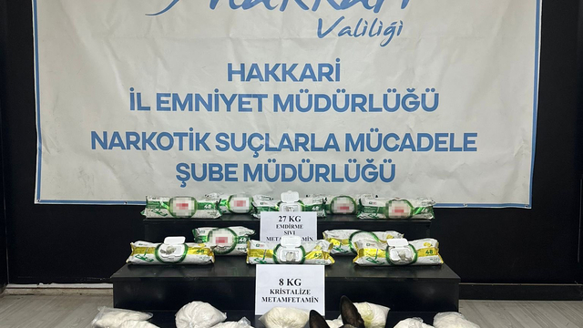 Hakkari'de 43 kilo 100 gram uyuşturucu ele geçirildi