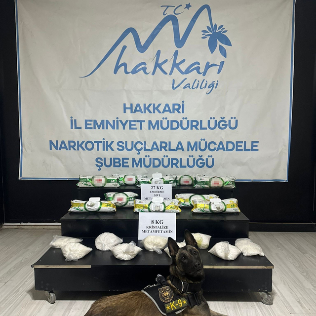 Hakkari'de 43 kilo 100 gram uyuşturucu ele geçirildi