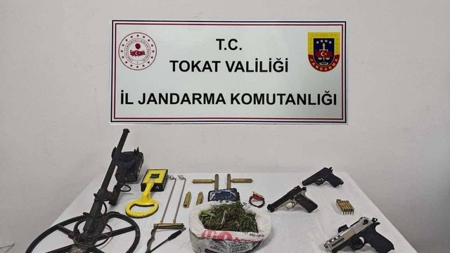 Tokat'ta kaçak kazı operasyonunda 1 kişi yakalandı