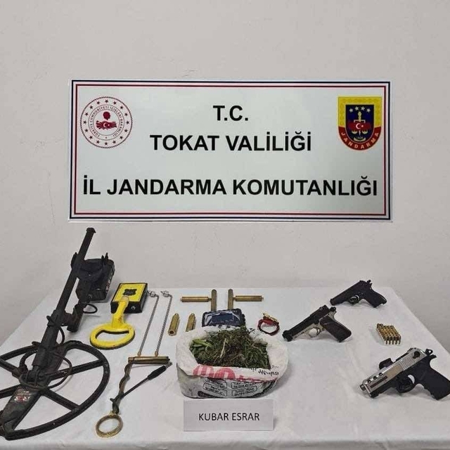 Tokat'ta kaçak kazı operasyonunda 1 kişi yakalandı