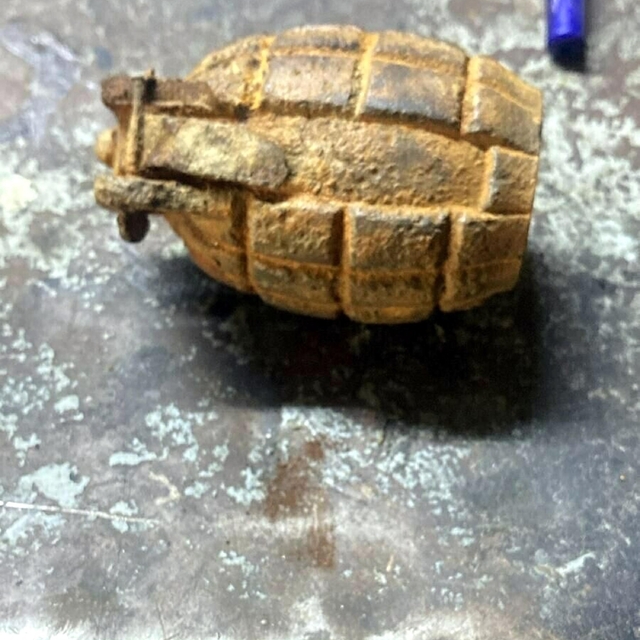 Tarlada bulduğu el bombasını babasının iş yerine götürdü