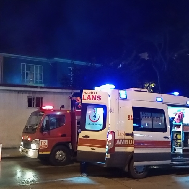 Aydın'da okul kantininde çıkan yangın büyümeden söndürüldü