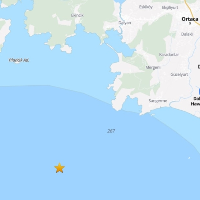 Muğla'nın Ortaca açıklarında 4.5 büyüklüğünde deprem