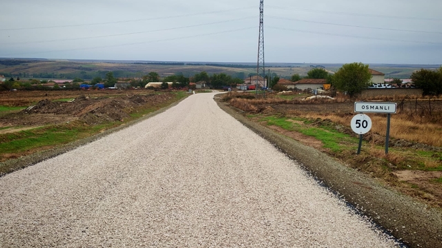 Havsa'nın Söğütlüdere ile Osmanlı köyleri arasındaki yol asfaltlandı