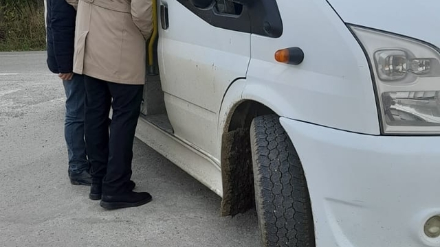 Ladik'te servis minibüsleri denetlendi
