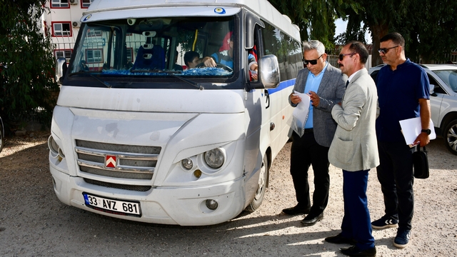 Silifke ilçesinde okul servisleri denetlendi