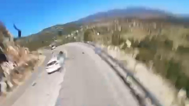 Motosiklet sürücüsünün öldüğü kaza, kask kamerasında