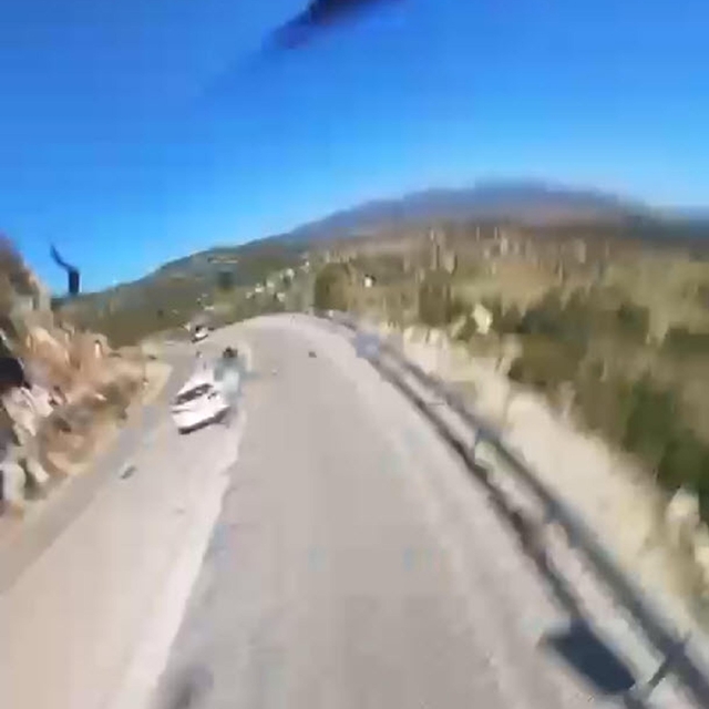 Motosiklet sürücüsünün öldüğü kaza, kask kamerasında