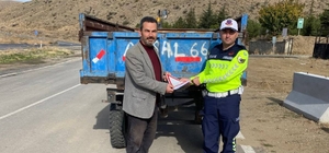 Yozgat'ta jandarma ekiplerinden tarım araçlarına yönelik trafik denetimi