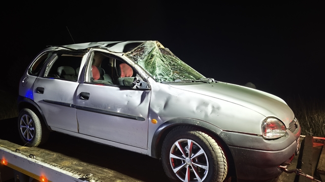 Yoldan çıkan otomobil takla attı: 2 yaralı