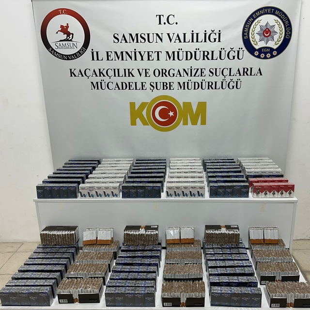 Samsun'da 19 bin 300 dolu makaron ele geçirildi