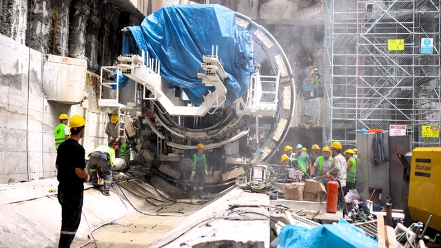 Körfezray Metrosu'nda 2 tünel açma makinesi kazıyı sürdürüyor