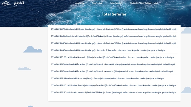 BUDO'nun 10 seferi iptal edildi (2)