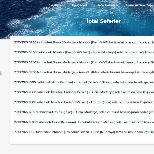 BUDO'nun 10 seferi iptal edildi (2)