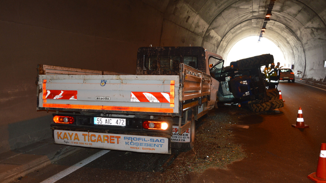 Samsun'da tünelde meydana gelen trafik kazasında 2 kişi yaralandı