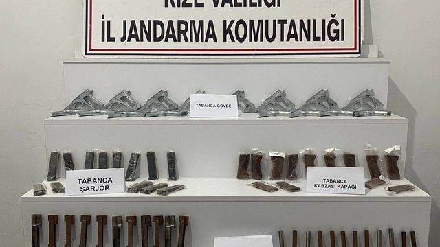 Rize'de ruhsatsız silah operasyonu
