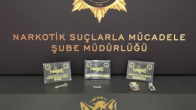 Rize'de uyuşturucu operasyonunda yakalanan 2 zanlı tutuklandı