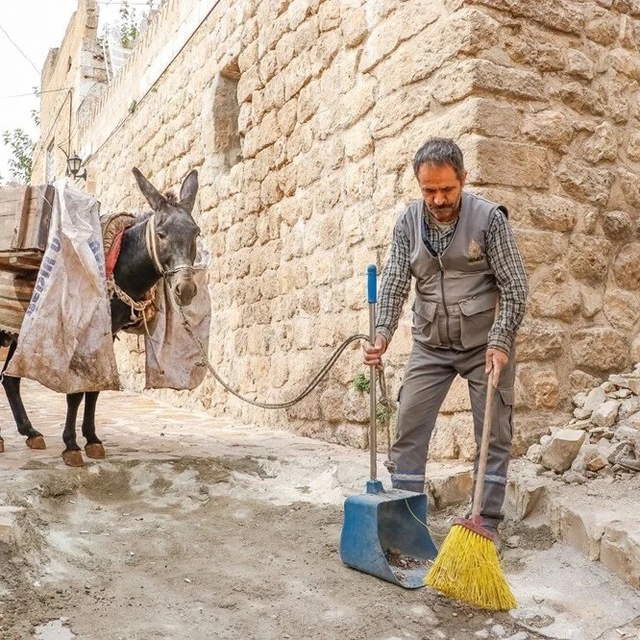 Mardin'de çöp taşıyan kadrolu eşekler emekli edilecek; yerlerine elektrikli...