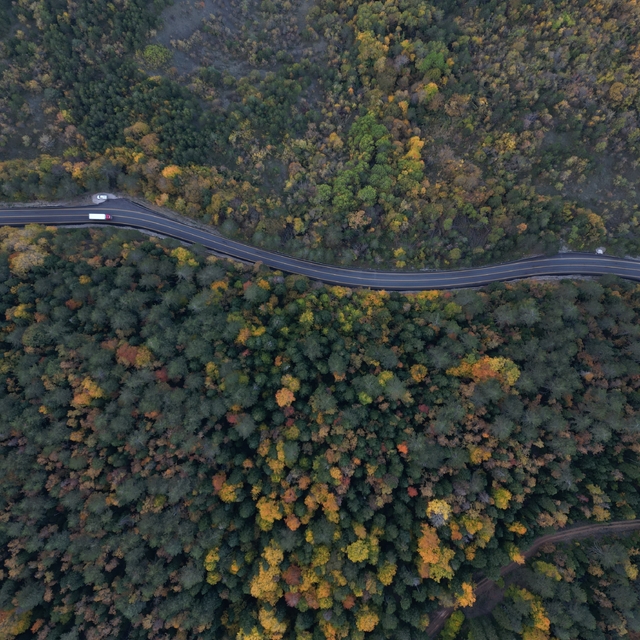 Bartın-Karabük yolunda sonbahar güzelliği