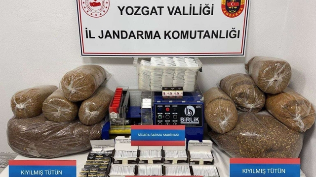 Yozgat'ta 10 bin 600 makaron ve kaçak tütün ele geçirildi