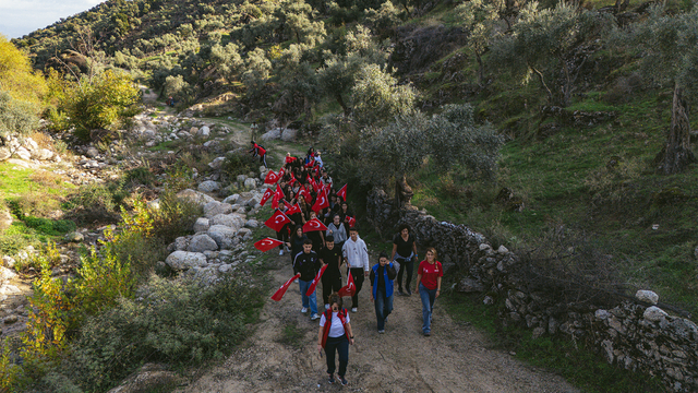 Aydın'da Cumhuriyet Bayramı dolayısıyla doğa yürüyüşü düzenlendi