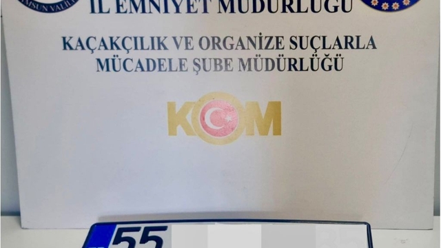 Samsun'da aracına sahte plaka takan şüpheli yakalandı