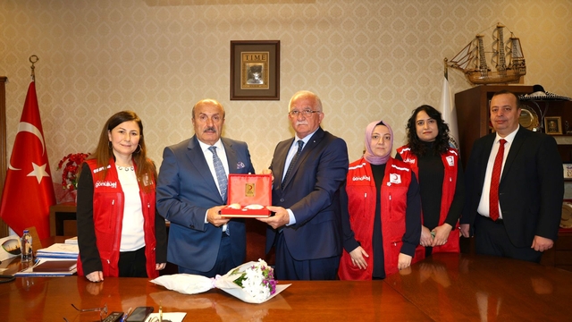 Türk Kızılay Taşköprü Temsilciliğinden Belediye Başkanı Arslan'a ziyaret
