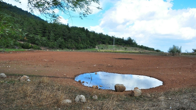 Geçen yıl tankerlerle taşınan su ile kurtarılan Sülüklü Göl, bu yıl tamamen kurudu