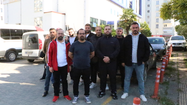 Samsun'da özel hastane çalışanlarından 'maaş' eylemi