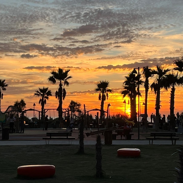 Gün batımı Hatay'da görsel şölene dönüştü
